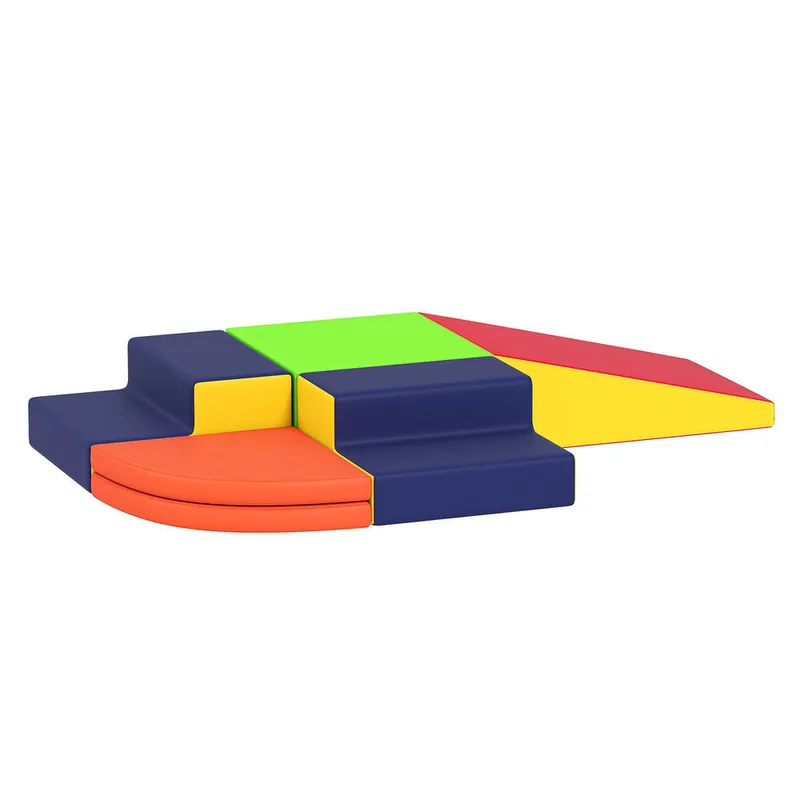 AIYAPLAY Juego de 6 Bloques de Espuma para Niños, Bloques de Psicomotricidad Infantil con Base Antideslizante, para Niños 0,5 a 6 Años, Set de Escalada para Interior, para Escalar y Gatear, Multicolor - Jardín