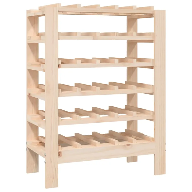 vidaXL Botellero madera maciza de pino 61,5x30x42 cm - Cocina