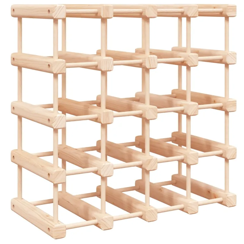 vidaXL Botellero para 20 botellas madera maciza pino 46,5x23x46,5 cm - Cocina