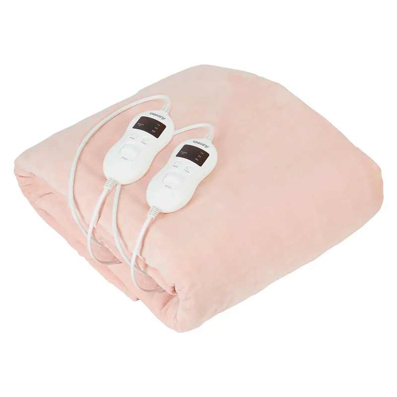 Briebe EB1134 Calienta Camas Eléctrico Doble, Medidas 150x160cm, 8 Niveles Temperatura, Temporizador, Lavable, Polar, 120, Crema - Electrodomésticos
