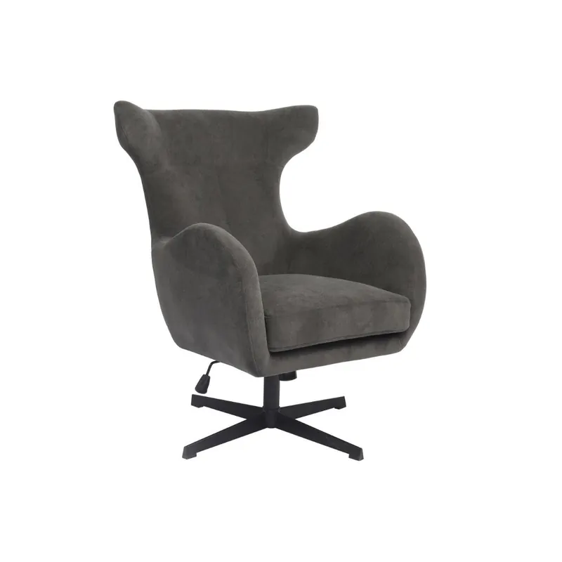 Butaca Munich giratoria y reclinable gris 100x77x85 cm Adec - Sofás sillones puffs