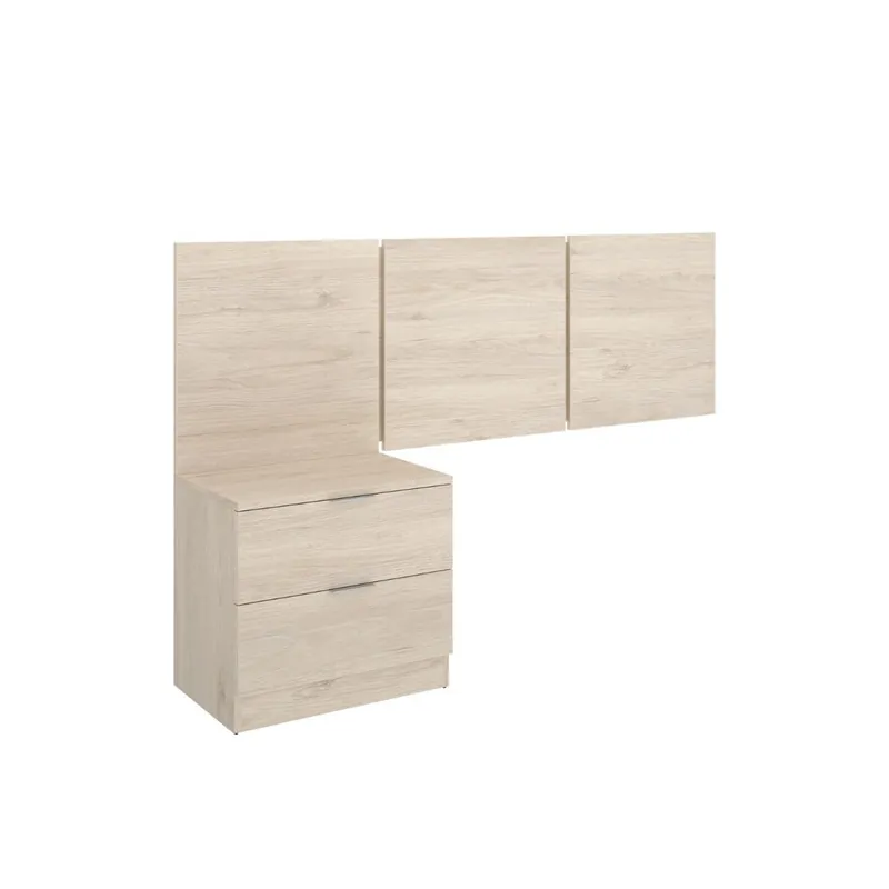 Cabecero con mesita de noche Bito blanco 95,5x156x34 cm - Descanso