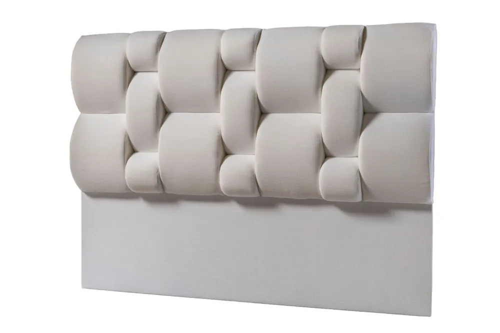 Cabecero SENA 160x115x12cm tela blanco - Descanso