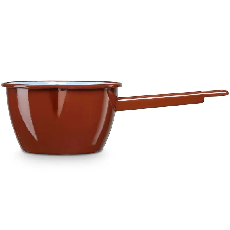 Briebe Terra Cazo Cocina Hervir Leche Acero Esmaltado 16cm Hervidor 1,7L, Inducción, Todo Tipo Fuego, Horno, , Marrón