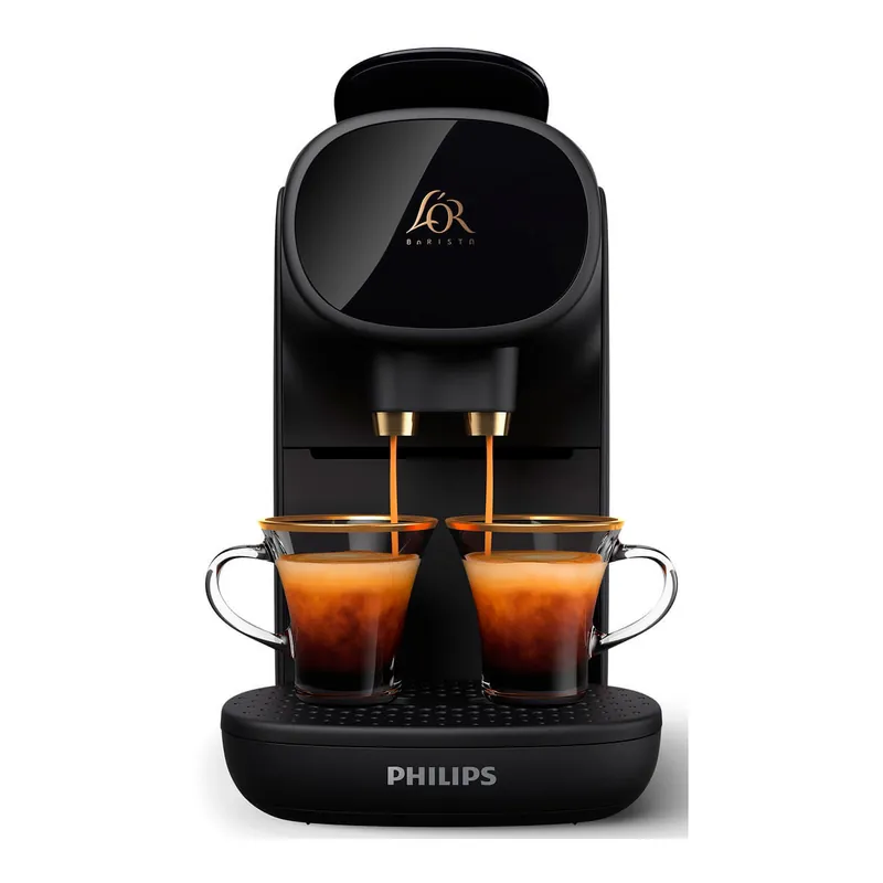 Cafetera de cápsulas L'OR Barista Sublime Philips 1450W 0,8L doble filtro negro - Electrodomésticos