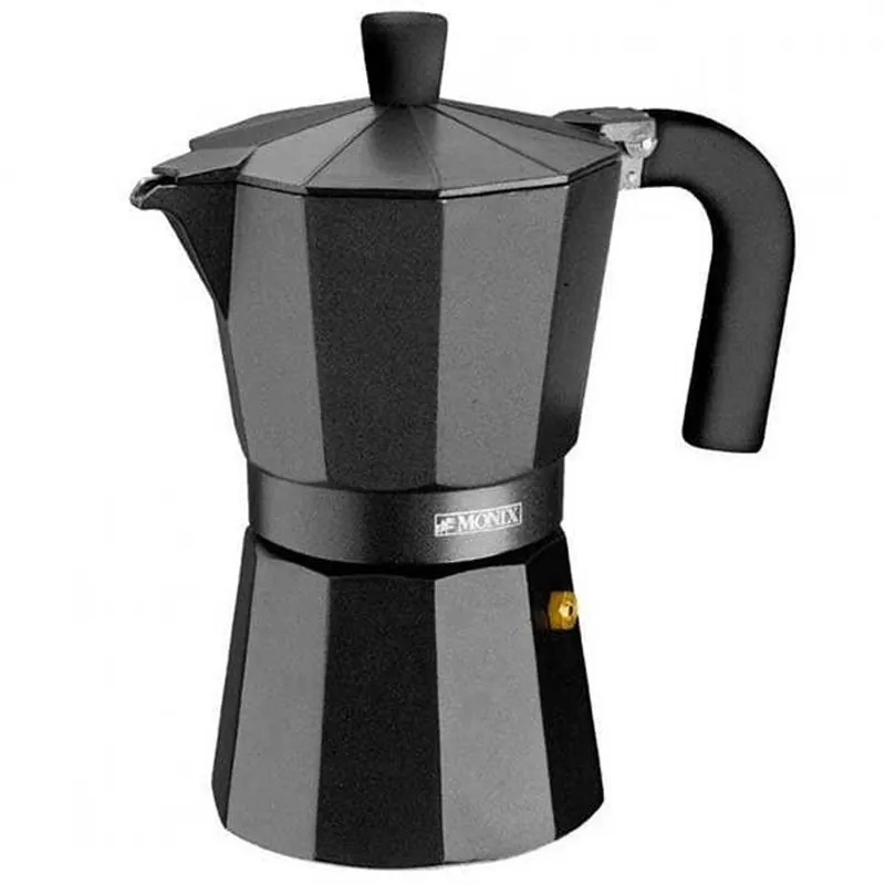 Cafetera Monix Vitro Noir 12 tazas aluminio antiadherente - Cocina