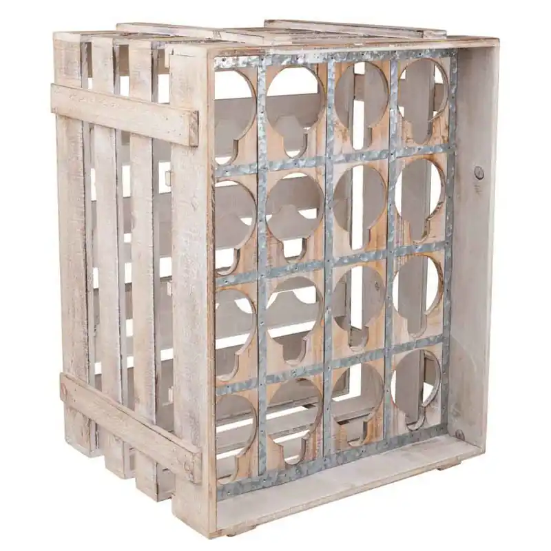 Cajón botellero de madera marrón 41x32x55 - Cocina