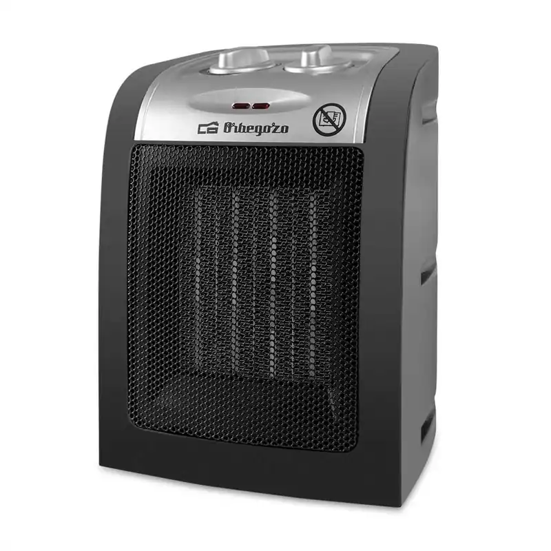 Calefactor cerámico Orbegozo CR 5017 1500W 2 niveles de potencia negro - Electrodomésticos