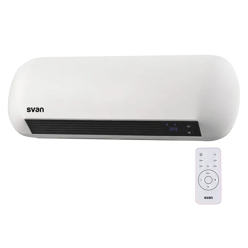 Calefactor Split Svan SCES2000D 2000W pantalla LED + mando a distancia blanco - Electrodomésticos