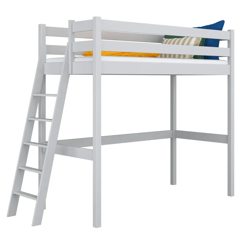 Cama alta de madera N02 gris - Bebé