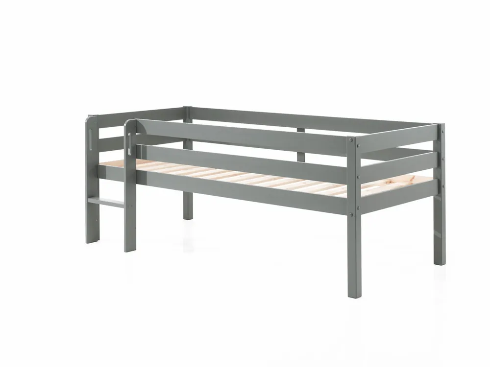 Cama alta infantil PINO 105x208x83 Gris - Bebé
