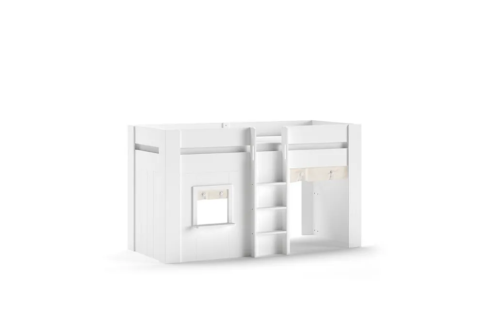 Cama alta infantil RENO 128x206x121 Blanco - Bebé