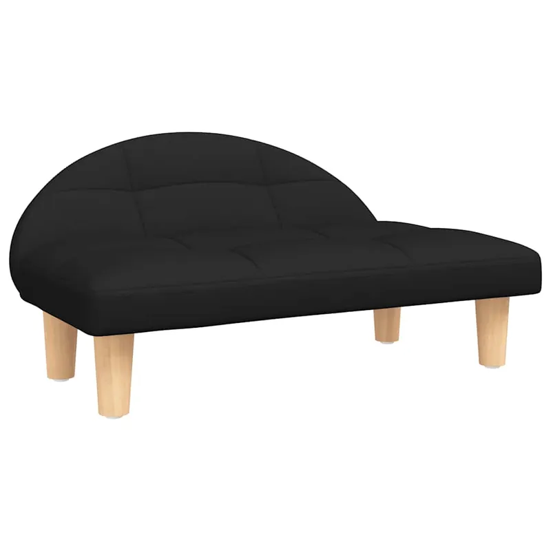 vidaXL Cama para perros de tela negra 70x52x30 cm - Jardín