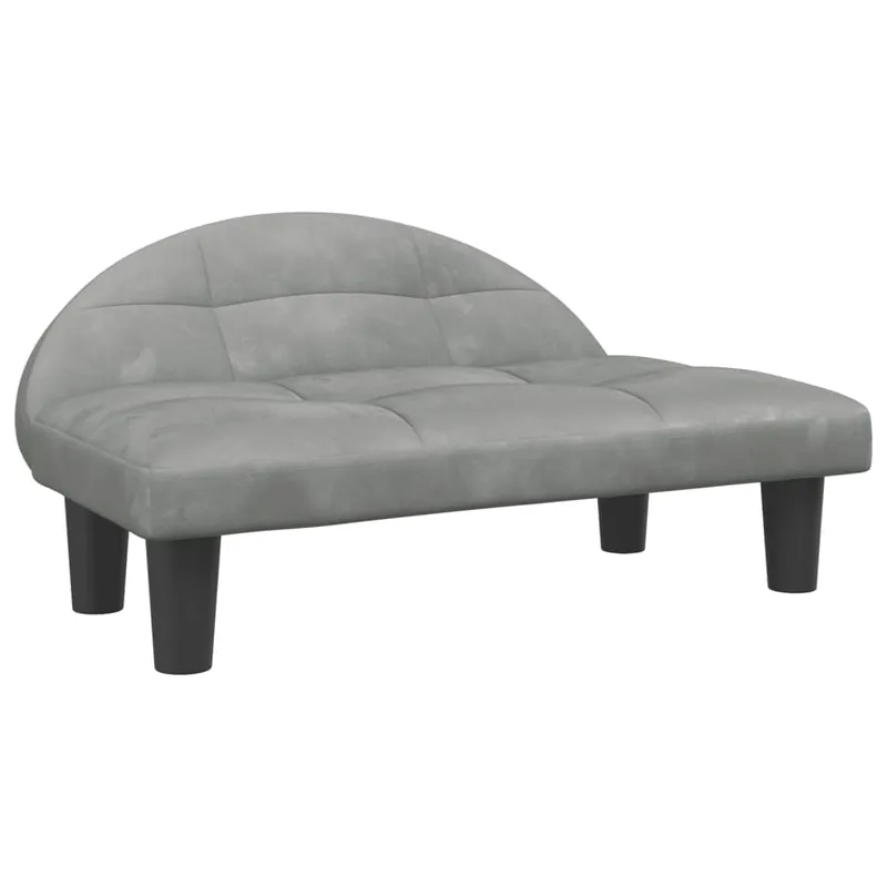 vidaXL Cama para perros de terciopelo gris claro 70x52x30 cm - Jardín