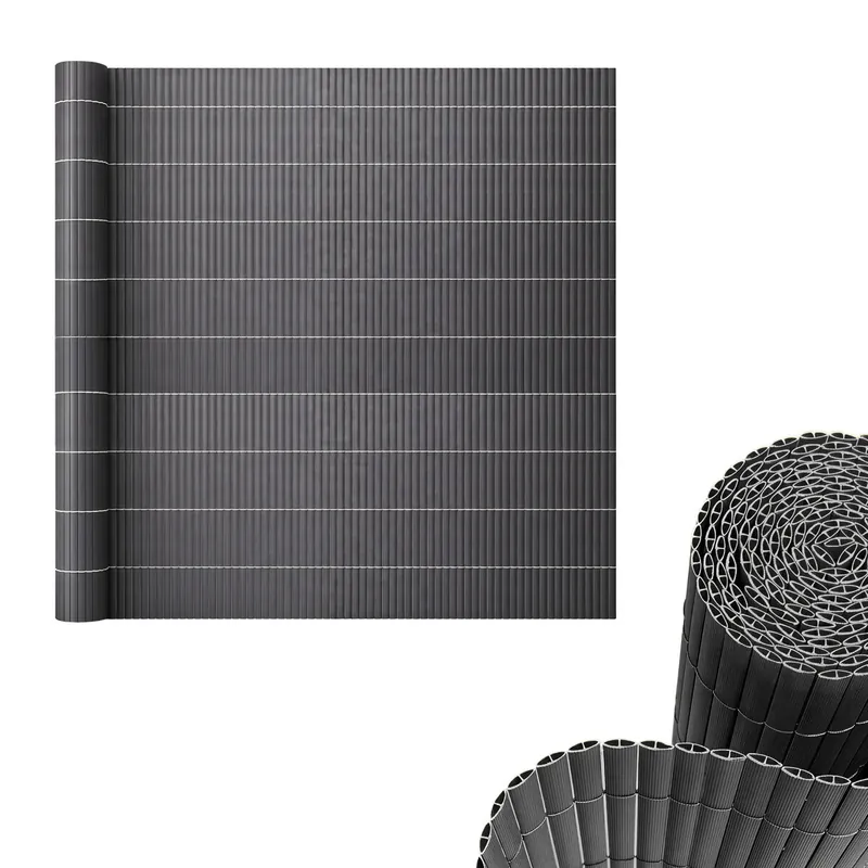 Cañizo PVC Cefalu ocultación doble cara 150x400cm 19mm Antracita [casa.pro] - Jardín