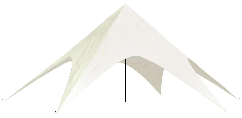 Carpa De Estrella De 12m Plástico Crema 12X12X5 m - Jardín