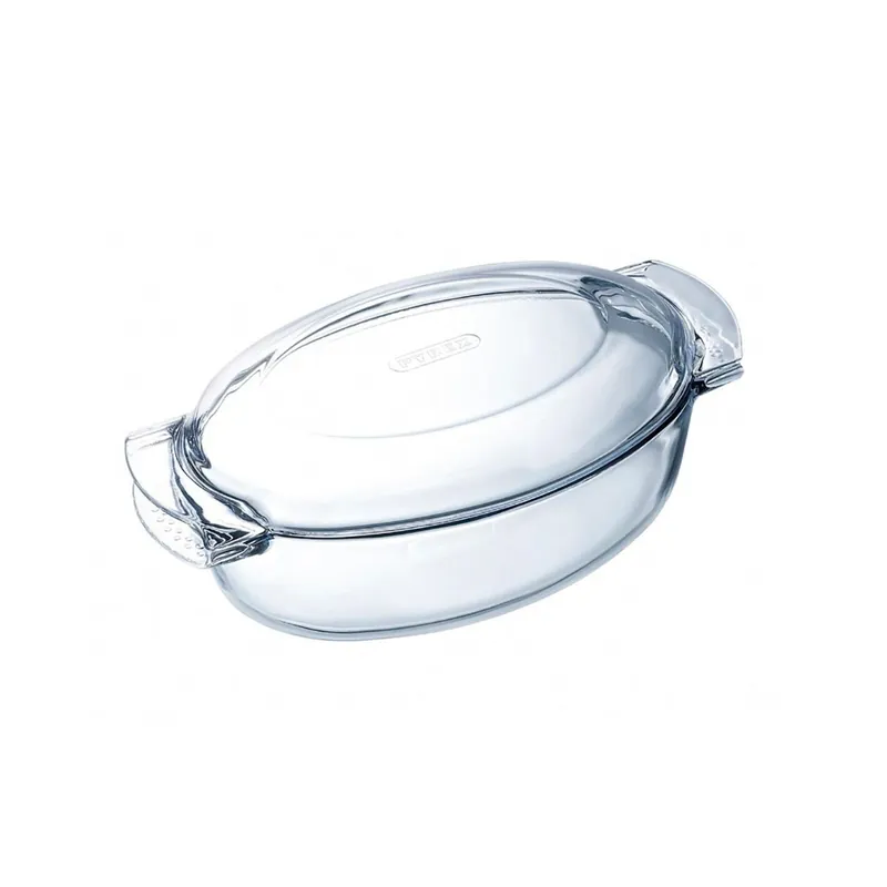 Cazuela ovalada Classic Vidrio Pyrex con tapa 15x39x23 cm - Cocina
