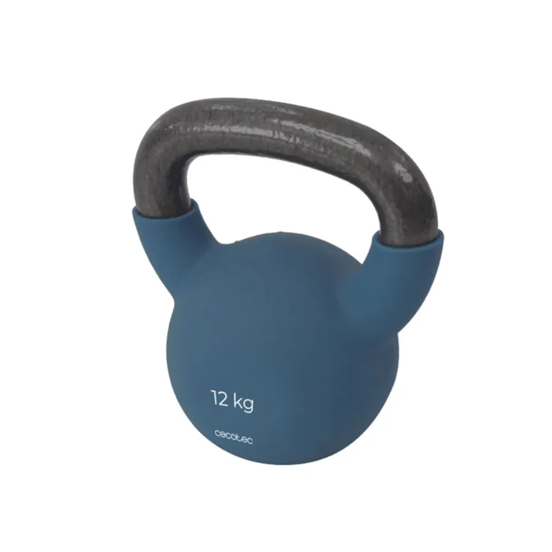 Pesa rusa Cecotec Drumfit Kettlebell 12000 Neo 12kg ergonómica azul - Deporte