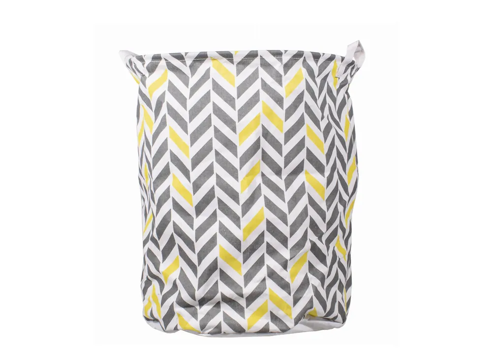 CESTA de la ropa 80l, gris/amarillo - Baño