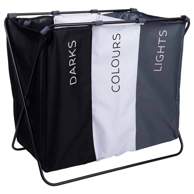 Cesto de la ropa de metal y tela 65.5x40x56h cm - Baño