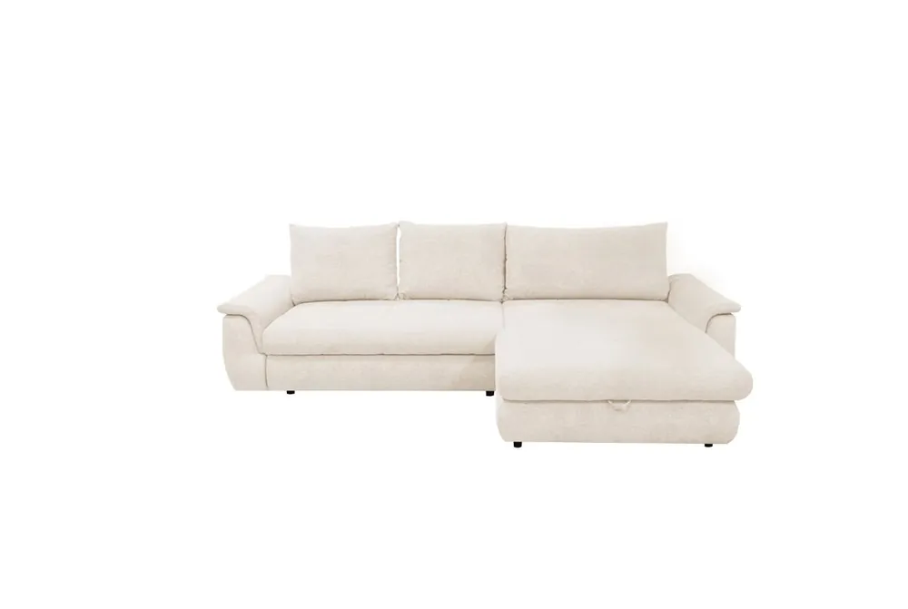 Chaise longue con cama FOCUS derecha 4 plazas beige - Sofás sillones puffs