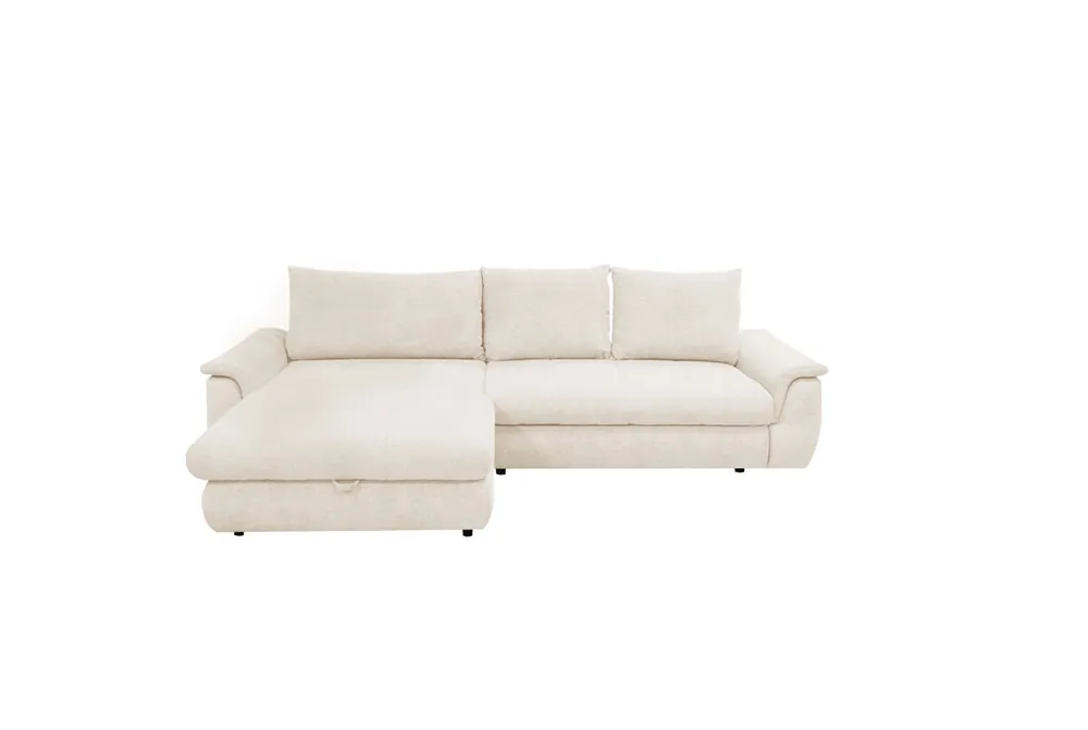 Chaise longue con cama FOCUS izquierda 4 plazas beige - Sofás sillones puffs