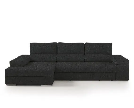 Chaise longue L BARI XL izquierda 4 plazas azul - Sofás sillones puffs