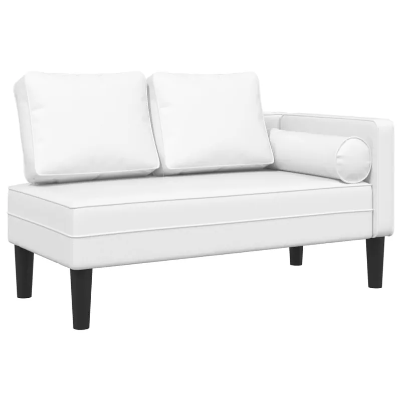 vidaXL Sofá diván con cojines cuero sintético crema - Sofás sillones puffs