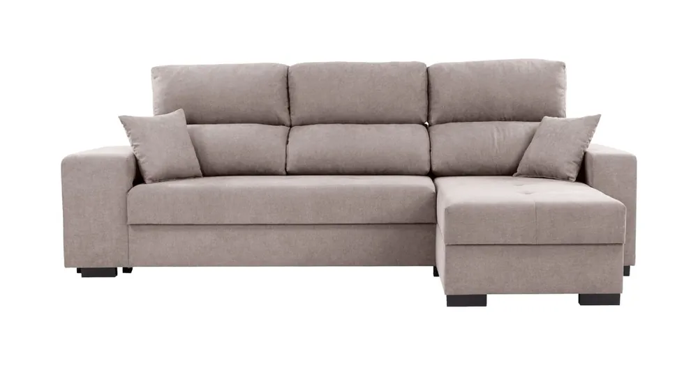 Chaise longue NICO reversible 4 plazas beige - Sofás sillones puffs