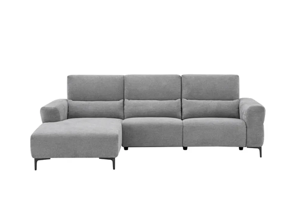 Chaise longue relax eléctrica 4 plazas LEANIS lado izquierdo gris - Sofás sillones puffs