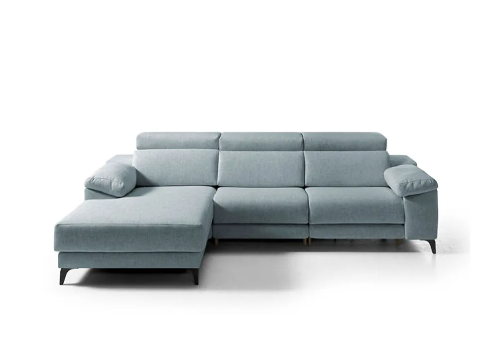 Chaise longue 4 plazas relax eléctrico AMIL izquierda azul - Sofás sillones puffs