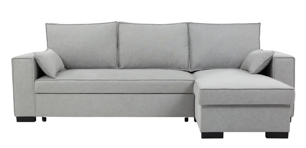 Chaise longue con cama MARLON reversible 3 plazas gris - Sofás sillones puffs