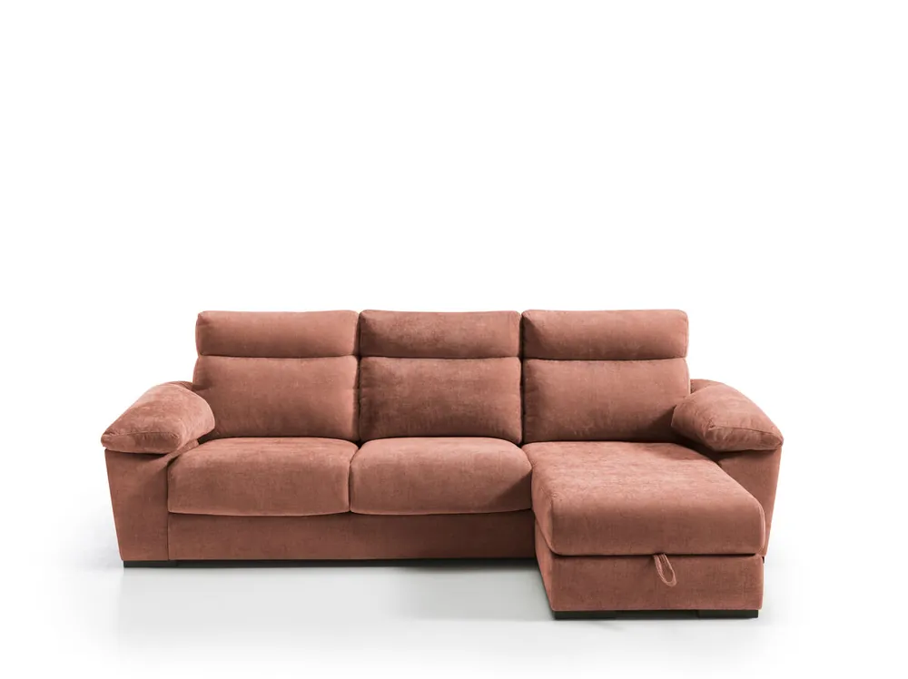 Chaise longue SOLIS derecha 4 plazas azul - Sofás sillones puffs