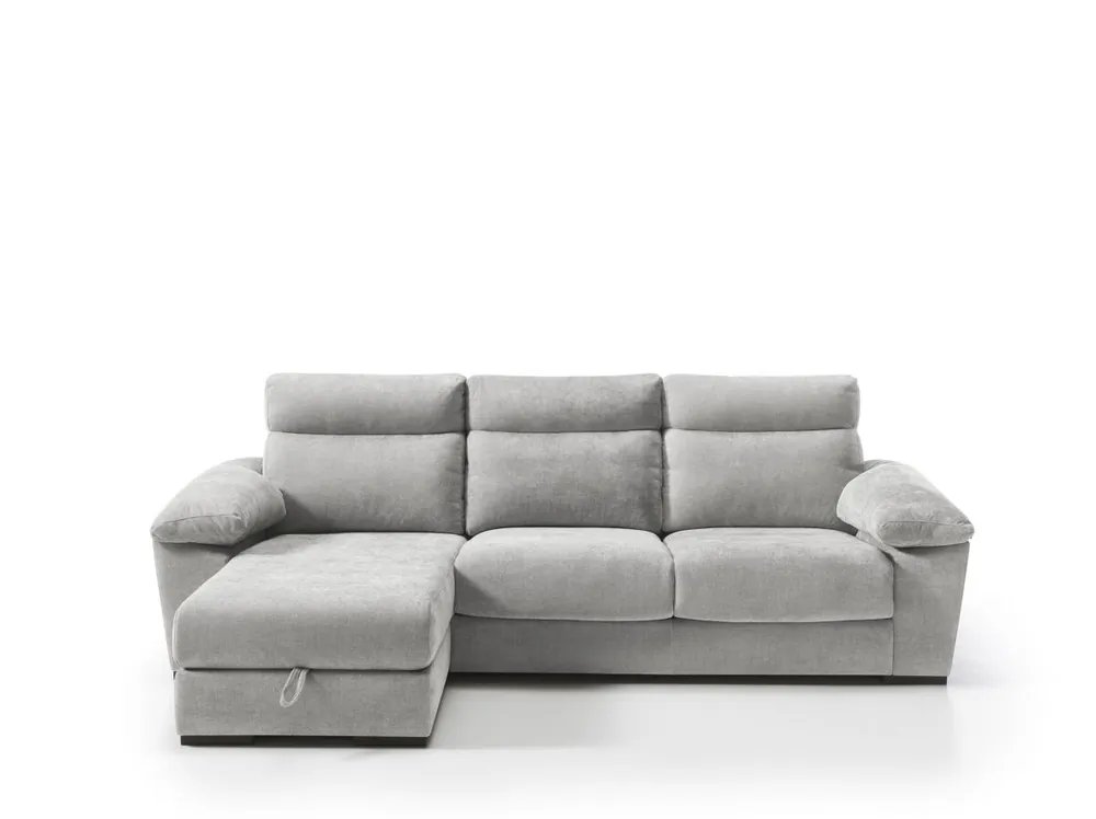 Chaise longue SOLIS izquierda 4 plazas azul - Sofás sillones puffs