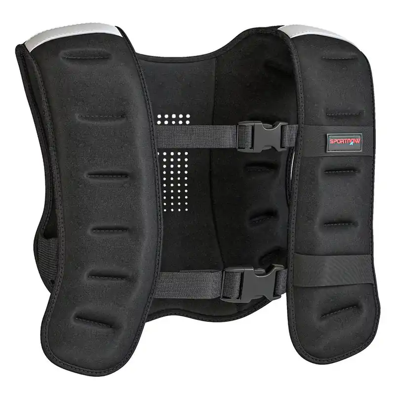 SPORTNOW Chaleco Lastrado 5kg, Chaleco Peso Entrenamiento Transpirable, con 2 Correas Ajustables y Bandas Reflectantes, para Entrenamiento de Fuerza, Jogging, Negro - Deporte