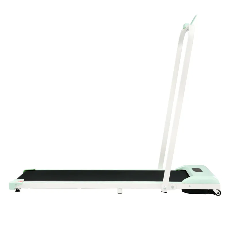 Cinta de correr 2 en 1 - velocidad 1-6 km/h, con control remoto, pantalla LED, altavoces Bluetooth, soporte para teléfono, plegable, sin montaje - Negro