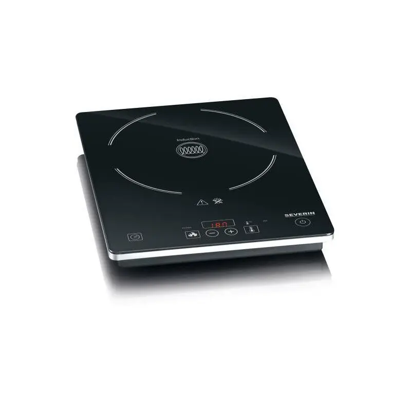 SEVERIN - Placa de inducción de calentamiento rápido, placa vitrocerámica portátil, hornillo de inducción con termostato regulable, negro, 2000 W, KP 1071