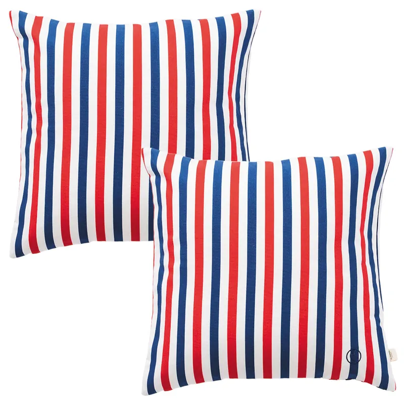Set de 2 cojines 40x40cm 100% Algodón 300GSM rayas Yale El Ganso - Textil