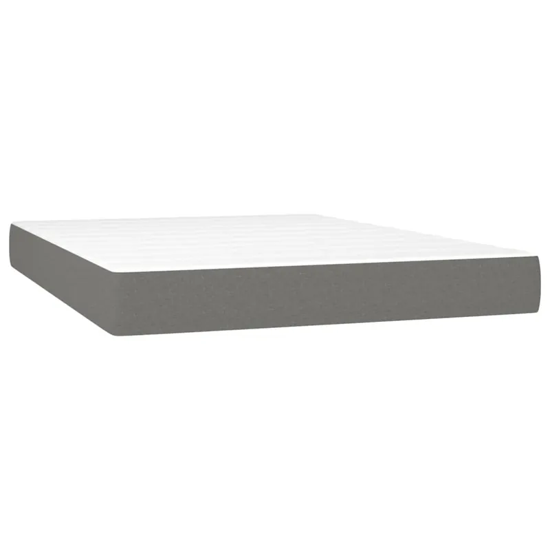 vidaXL Colchón de muelles ensacados tela gris oscuro 80x200x20 cm - Descanso