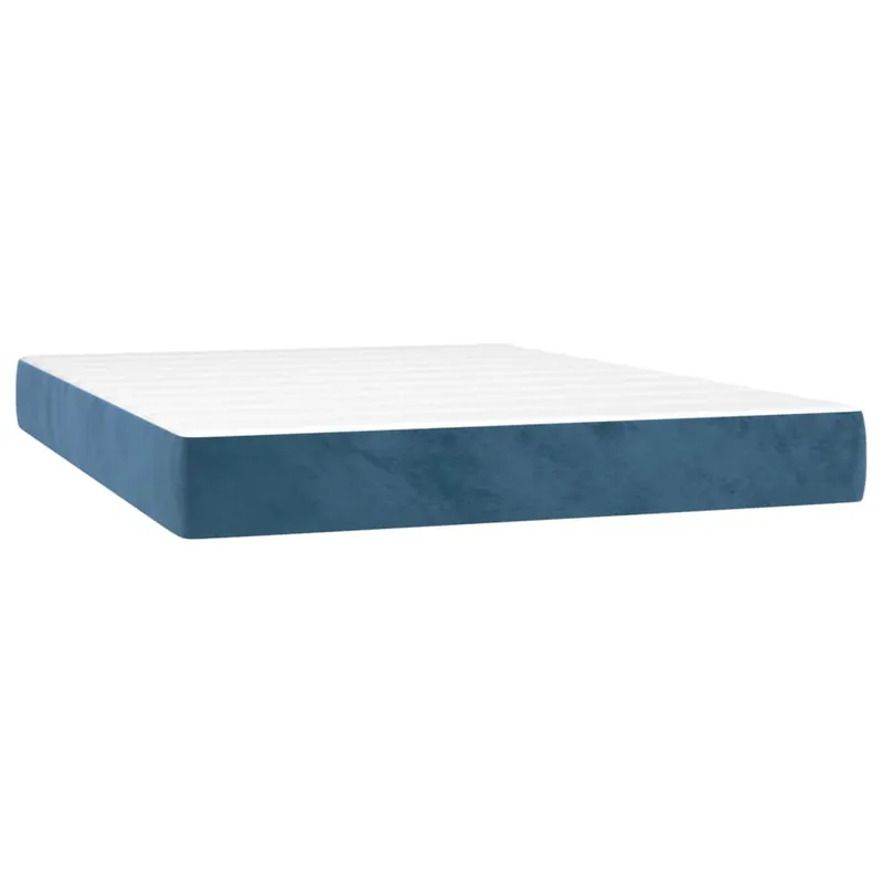 vidaXL Colchón de muelles ensacados terciopelo azul oscuro 90x200x20cm - Descanso