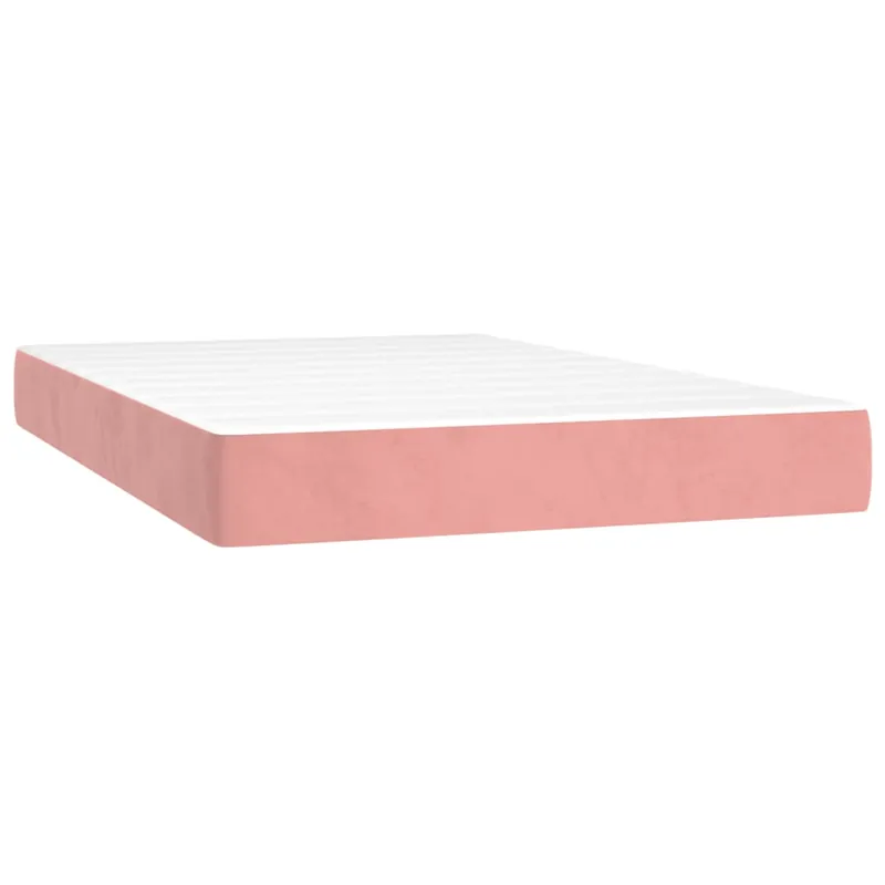 vidaXL Colchón de muelles ensacados terciopelo rosa 100x200x20 cm - Descanso
