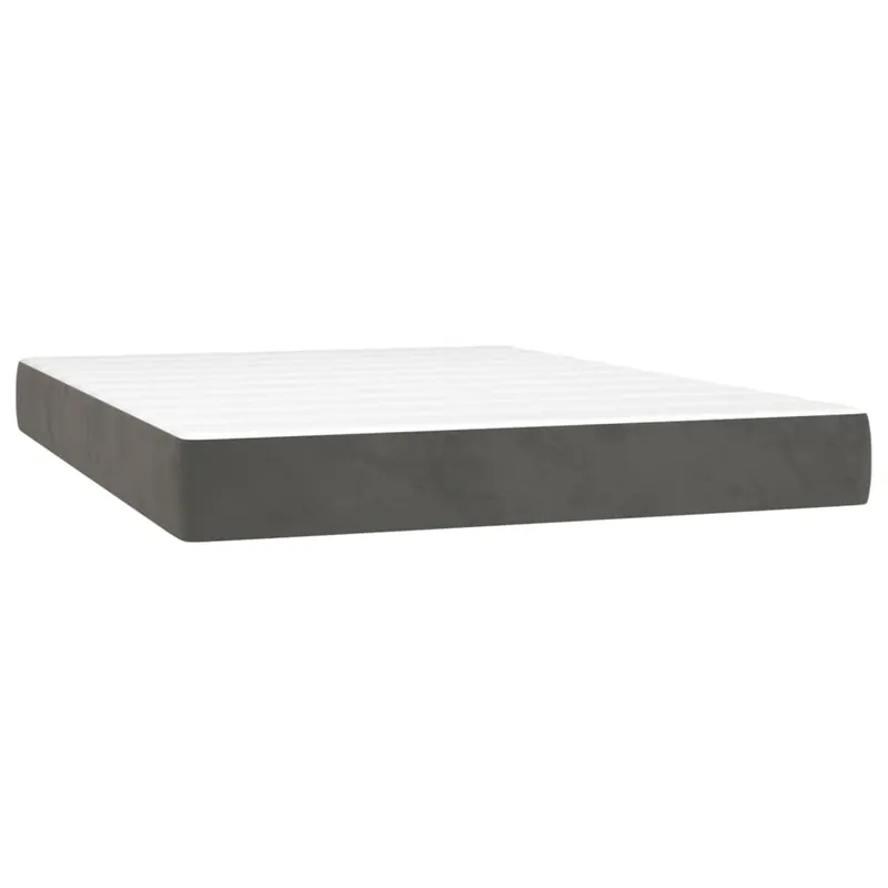 vidaXL Colchón de muelles ensacados terciopelo gris oscuro 80x200x20cm - Descanso