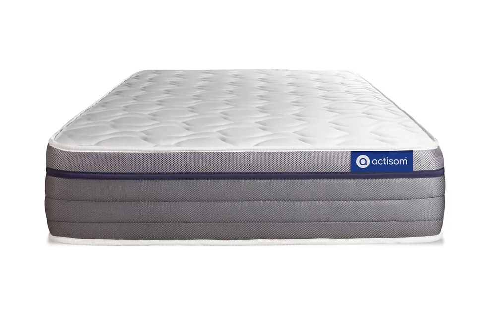 ACTISOM - Colchón Híbrido 70 x 190 - Colchón 1 plaza, 26 cm de Grosor - Acogida de Memory Foam, Soporte Firme y Confort Equilibrado con 7 Zonas de Confort