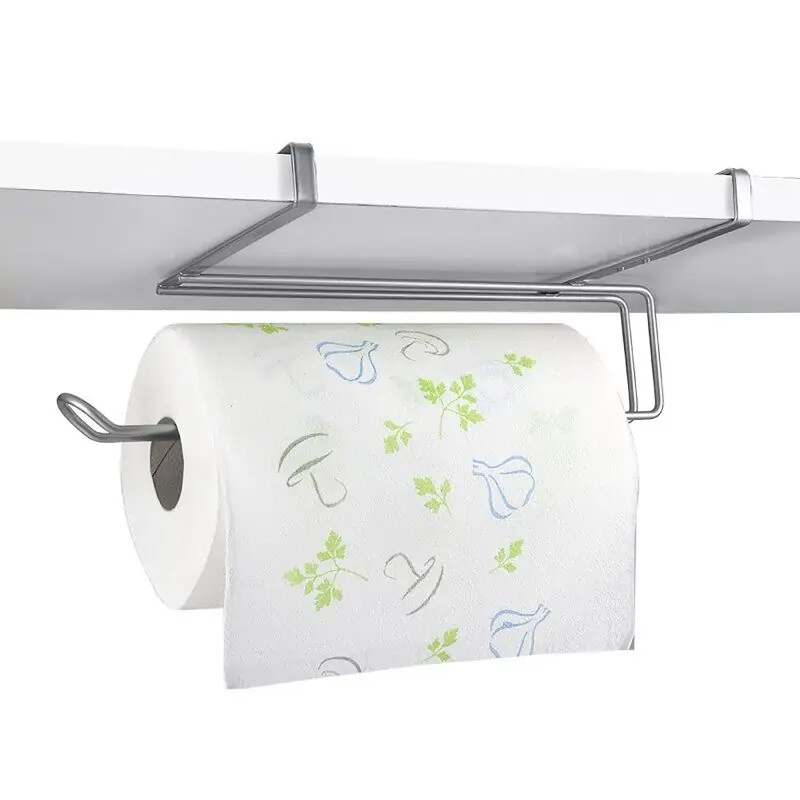 Colgador Rollo Cocina EASY ROLL de Metaltex. Acabado Polytherm® Color Plateado