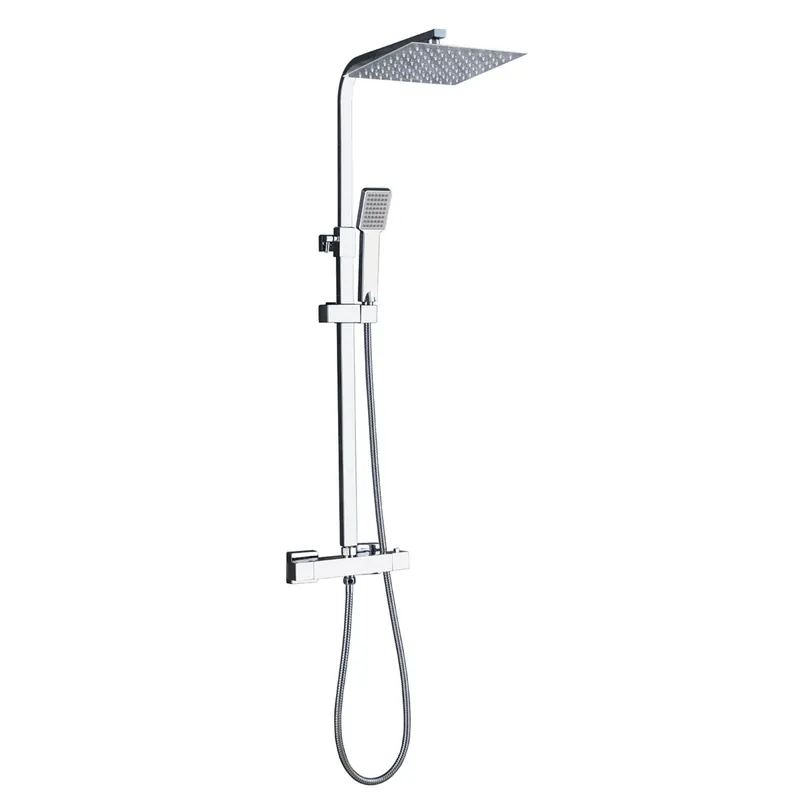 Columna de Ducha Termostática AICA, Alcachofa + Rociador Superior - Baño