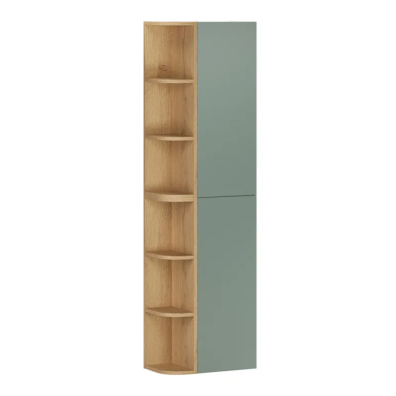 Columna mural Oria con nichos redondeados Blanco mate - Baño