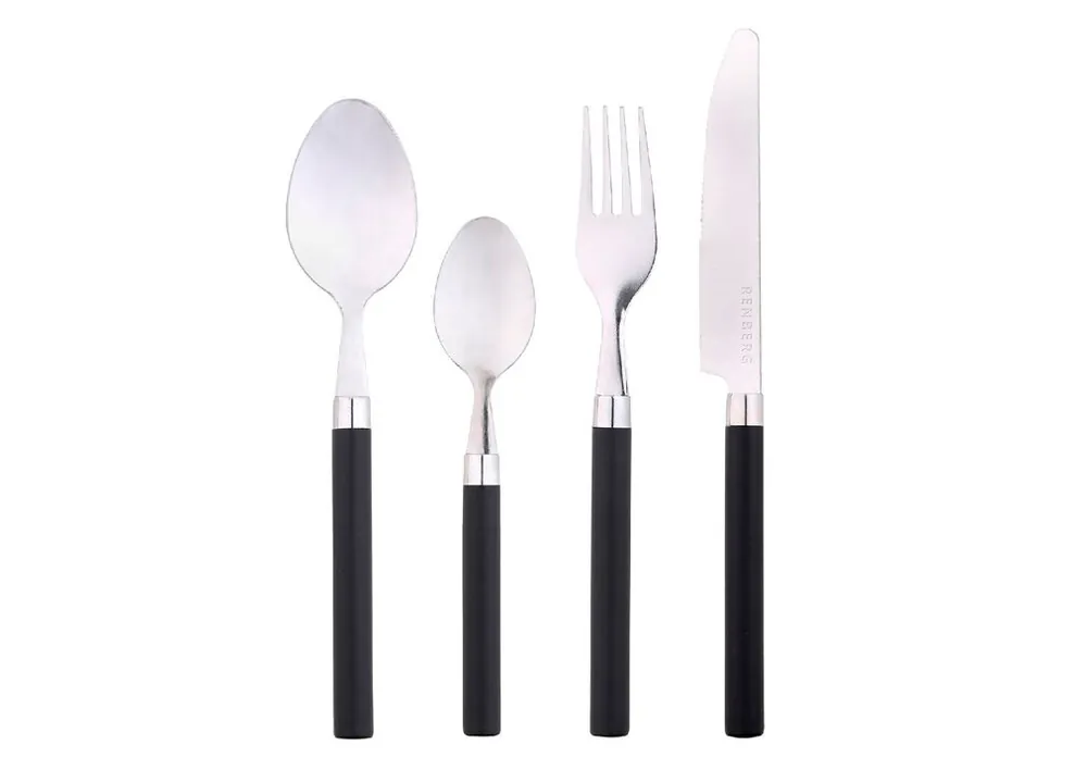 Cubertería de 24 piezas HAPPIE BLACK - Cocina