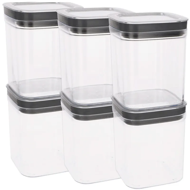 Curver Pack 6 botes plástico herméticos multiusos (1,3L) - Cocina