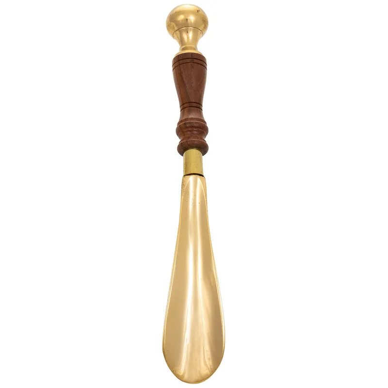 Descalzador de mano de madera y metal dorado 26 cm - Cocina