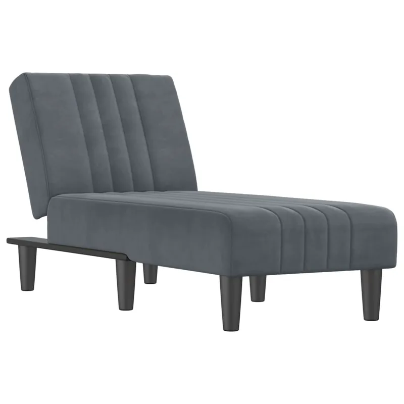 vidaXL Sofá diván de terciopelo gris oscuro - Sofás sillones puffs